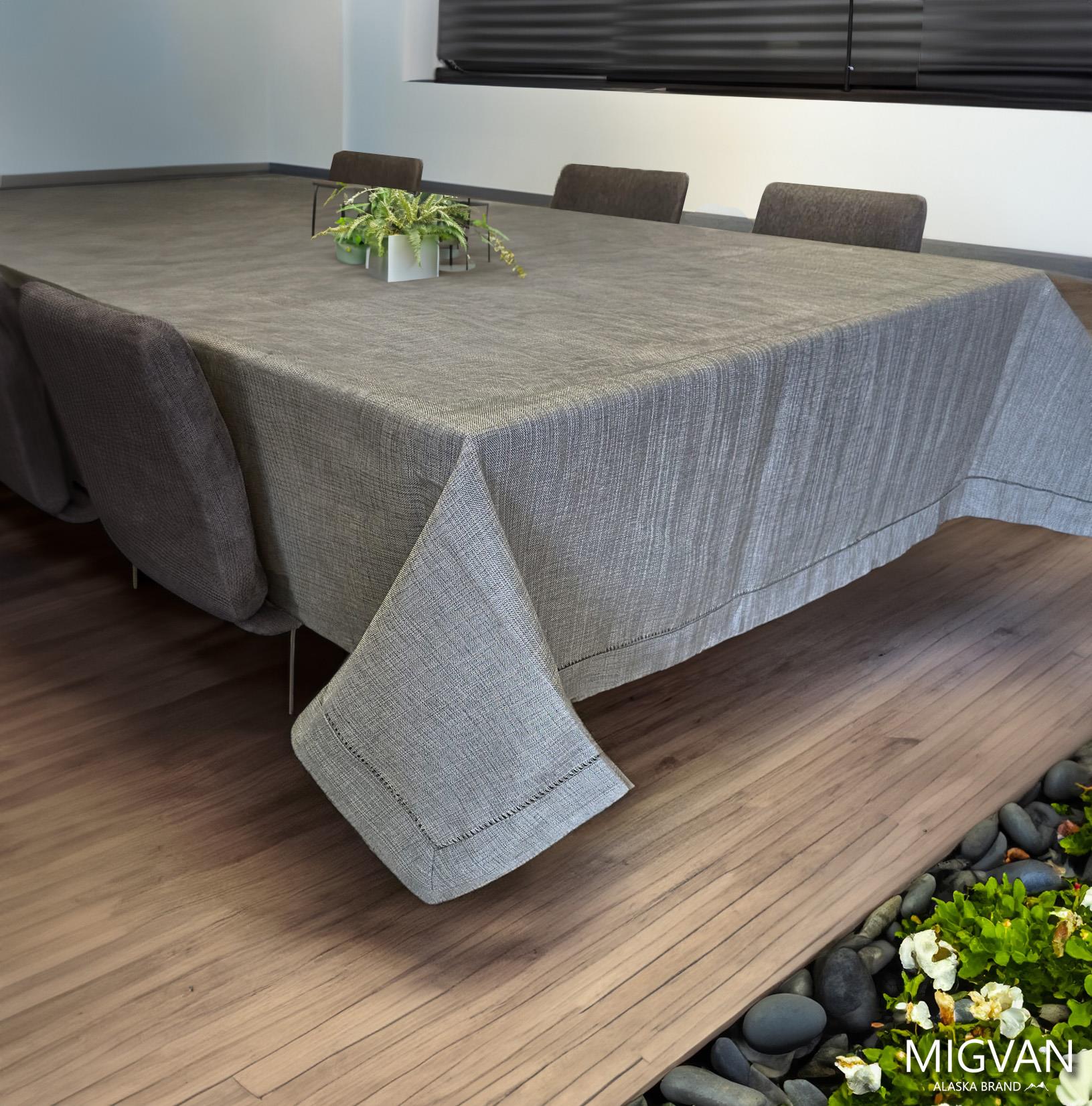 מפת שולחן איכותית ועבה דגם ונוס - אפור [מבחר מידות]