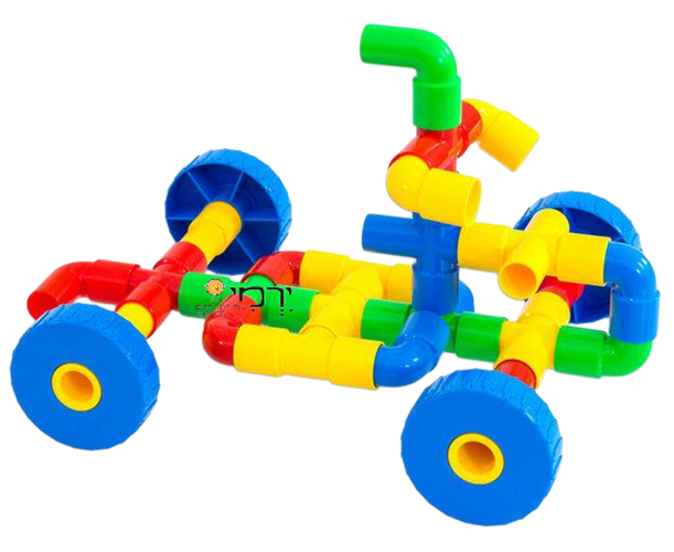 הרכבת צינורות וגלגלים במיכל