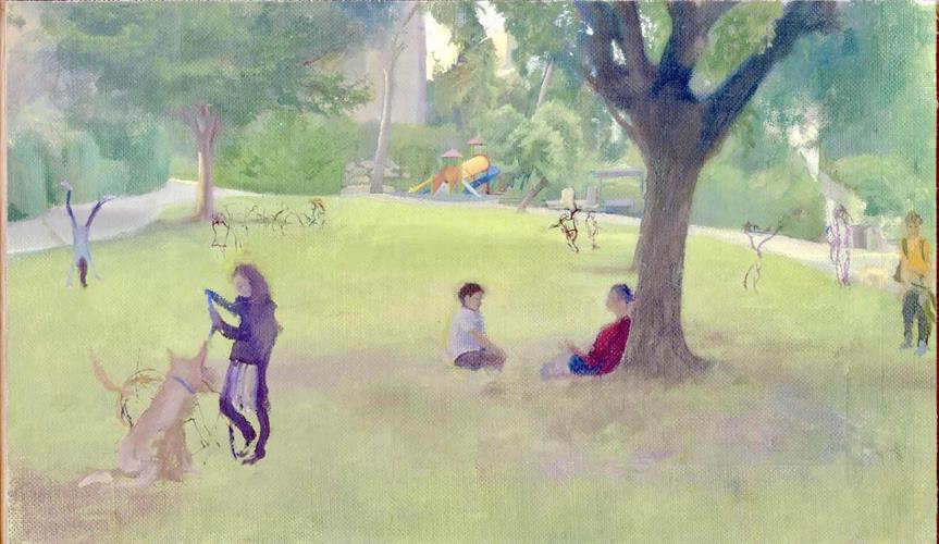 Trees in San Simon, 2021, oil on canvas, 30x40 cm