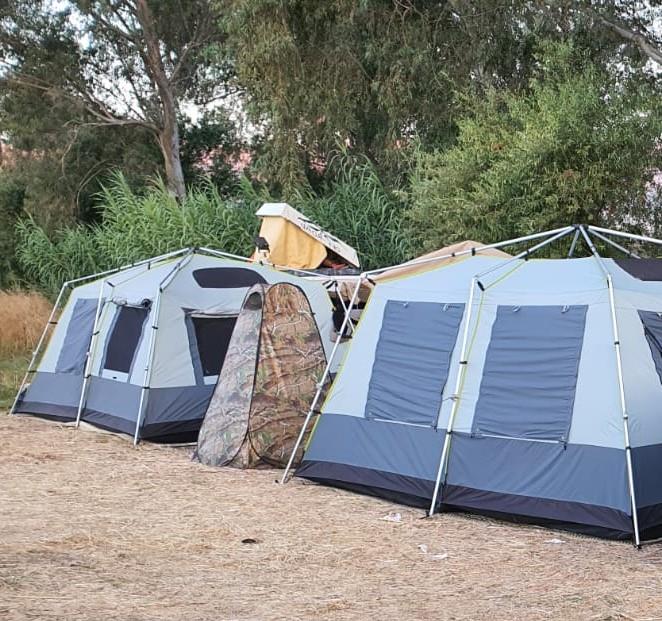 אוהל תא שירותים מקלחת ותא הלבשה צבעי הסוואה מתאים לתצוגות אופנה קמפינג לייף