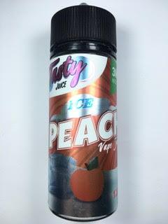 נוזל מילוי לסיגריה אלקטרונית Tasty Juice בקבוק ענק 120 מ"ל בטעם אפרסק אייס PEACH ICE ניקוטין 3 מ"ג