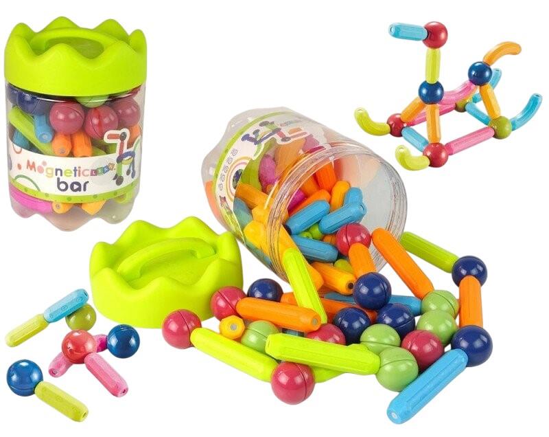 משחק כדורים ומחברי מגנט - 64 חלקים