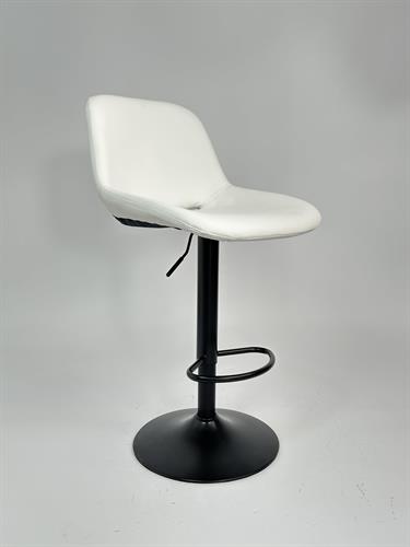 כסא בר מעוצב דגם קנזס דמוי עור צבע לבן