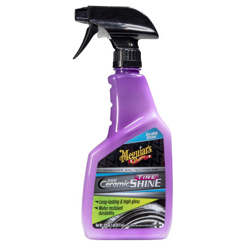 ספריי מבריק צמיגים קרמי - HYBRID CERAMIC TIRE SHINE מבית MEGUIAR'S | תכולה 473 מ"ל