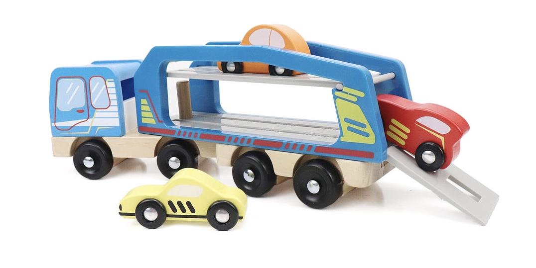 משאית גרירה + 3 מכוניות משאית גרירה + 3 מכוניות