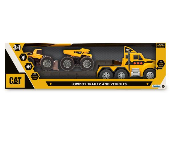 קאט - סמי טריילר XXL + משאית פינוי וטרקטור  3 ב- 1 - כולל אורות וצלילים