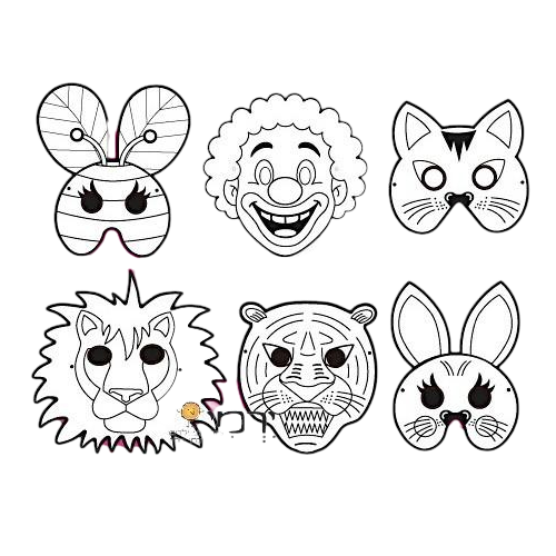 מסכות גדולות לצביעה - 36 יח'