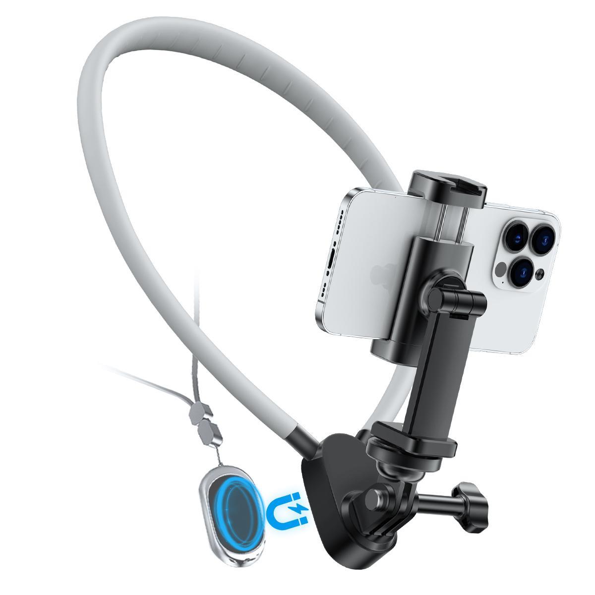 תושבת צוואר לטלפון מגנטית סיבוב 360 מעלות קליפס