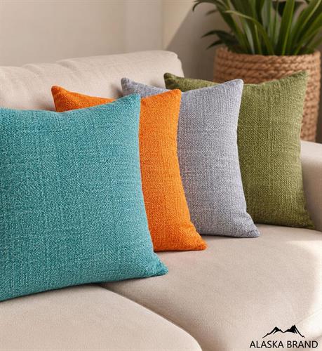 כרית נוי דמוי פשתן דגם - Colors | מידות 45X45 | 60X60 | 35X55 [אפשרות לרקמה אישית]