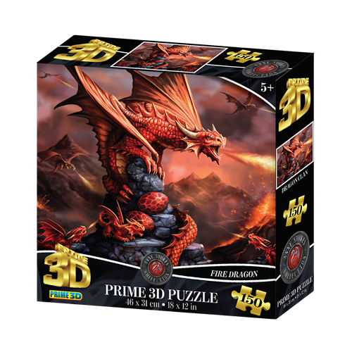 פאזל תלת מימד דרקון אש 150 חלקים מבית Prime 3D