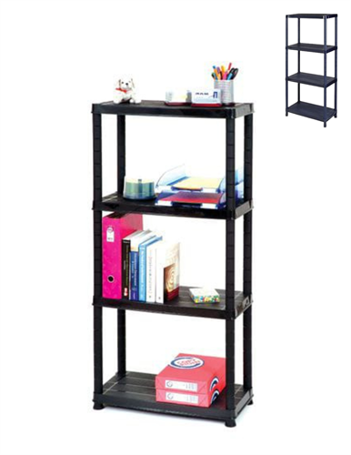 כוננית מדפים פלסטיק 4 קומות