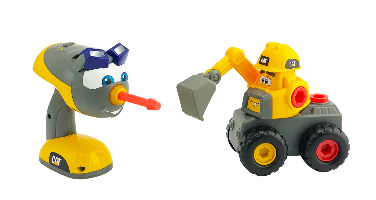 חברי בניה - ערכת מקדחה בניה ותיקון מחפרון מסדרת CAT JUNIOR