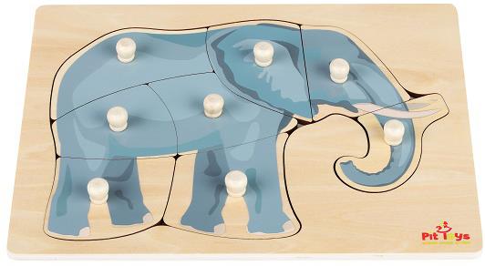 פאזל עץ דגם פיל