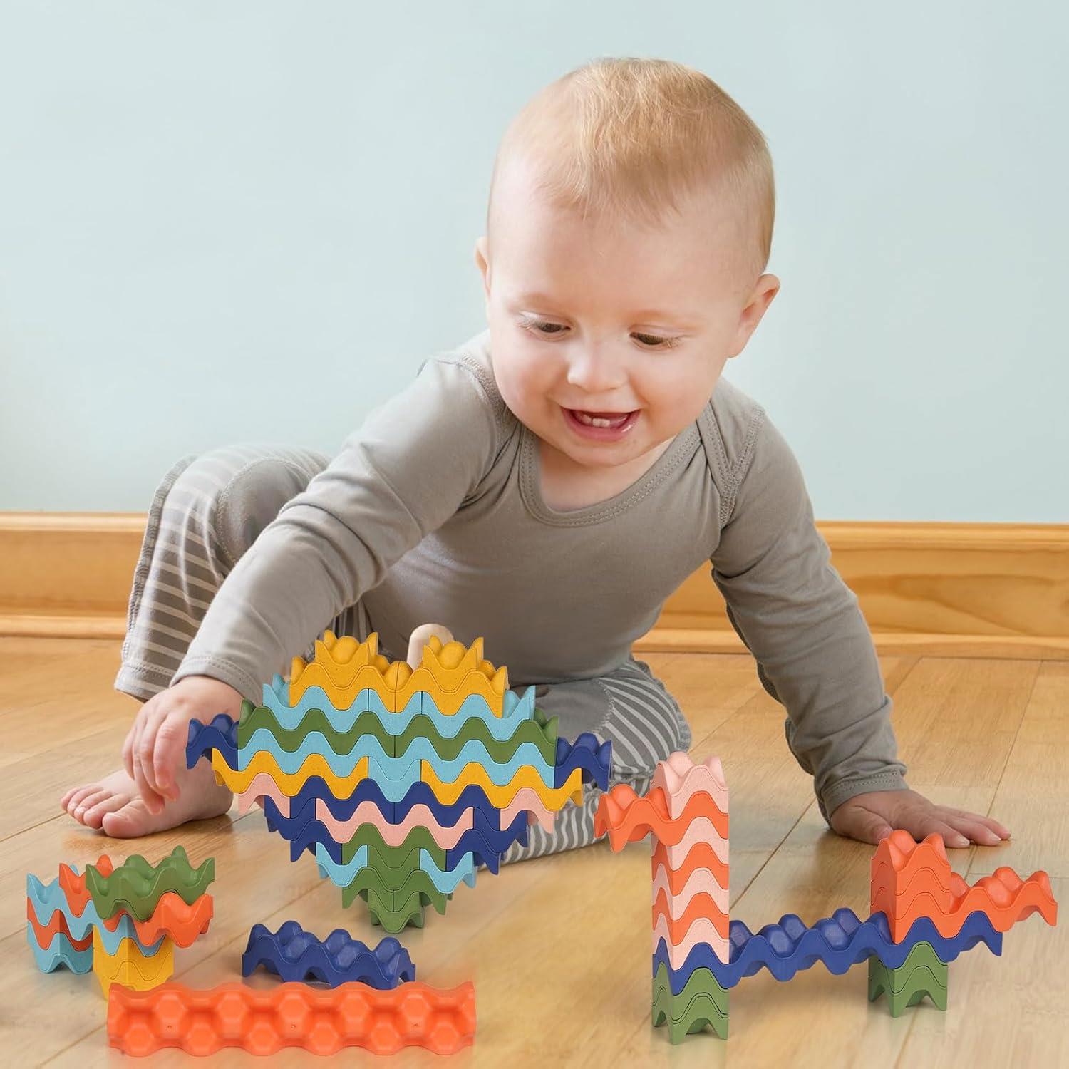 בונים גלים 90 חלקים + 14 דגמים