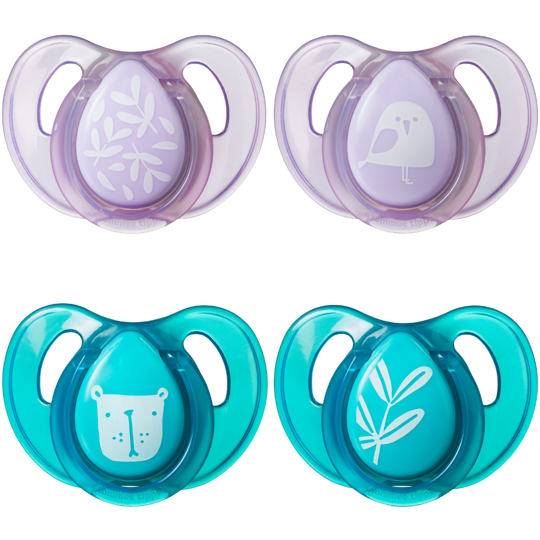 זוג מוצצי לטקס בלון טומי טיפי 6-18 חודשים