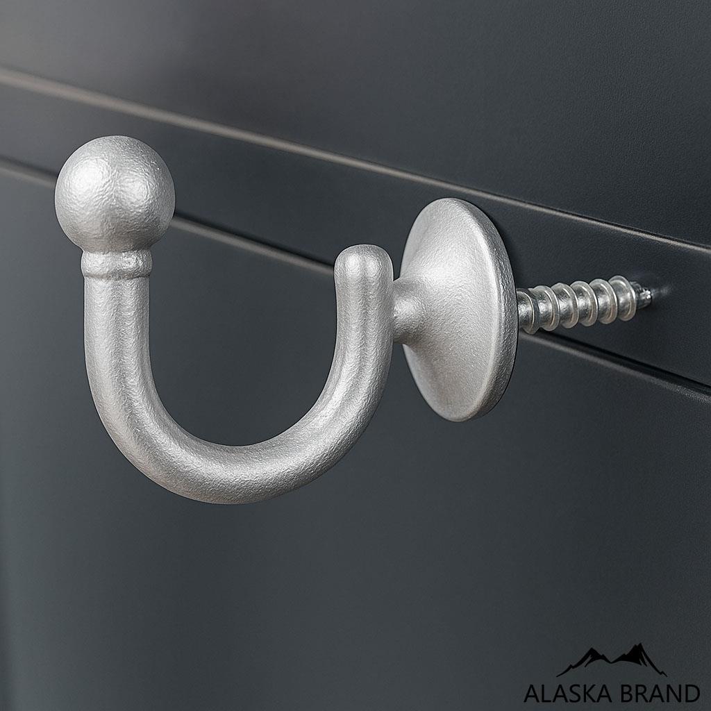 זוג ווי קיר / "סוסי קיר" לאחיזת חבק וילונות דגם Basic - כסף