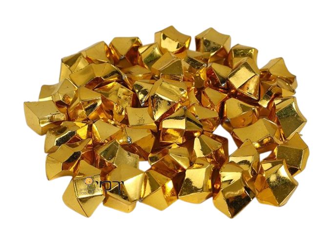 אבני פלסטיק זהב / כסף