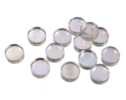 אבני זכוכית עגולות שקופות