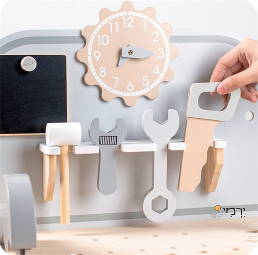 שולחן הברגות + אביזרים מעץ איכותי