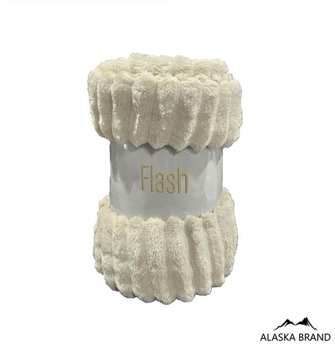 שמיכת כירבולית פליז רכה ומפנקת דגם פלאש Flash | אפשרות לתוספת רקמה אישית