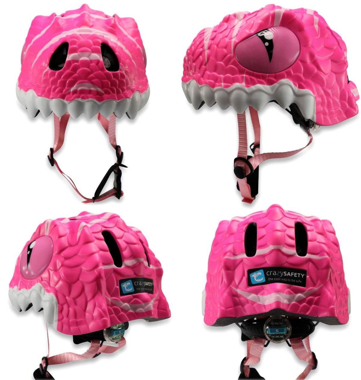 קסדת אופניים - דינוזאור צבע וורוד