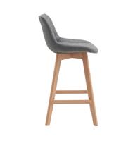 כסא בר מעוצב דגם איטליה דמוי עור צבע אפור