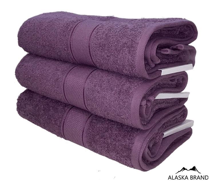 מגבת Royal מבד 100% כותנה צבע סגול | דרגת ספיגה גבוהה