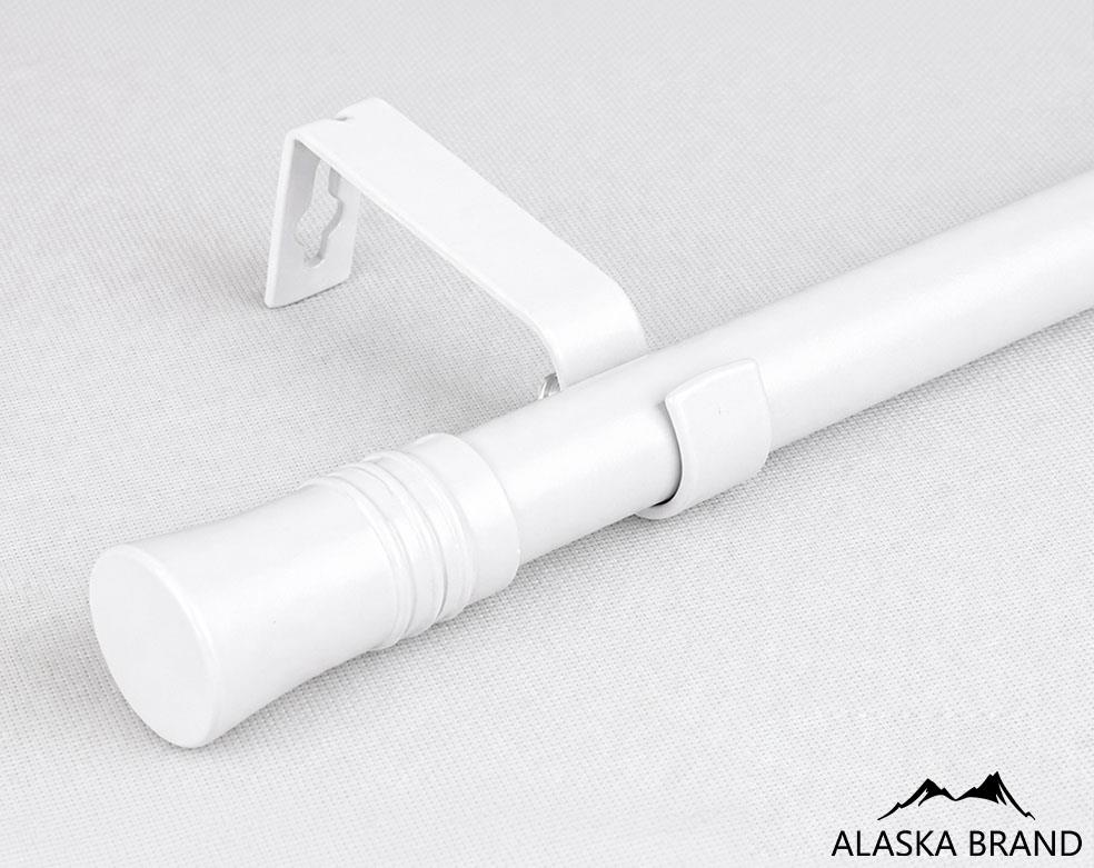 מוט טלסקופי לתליית וילונות במבחר גדלים דגם - עופרי לבן