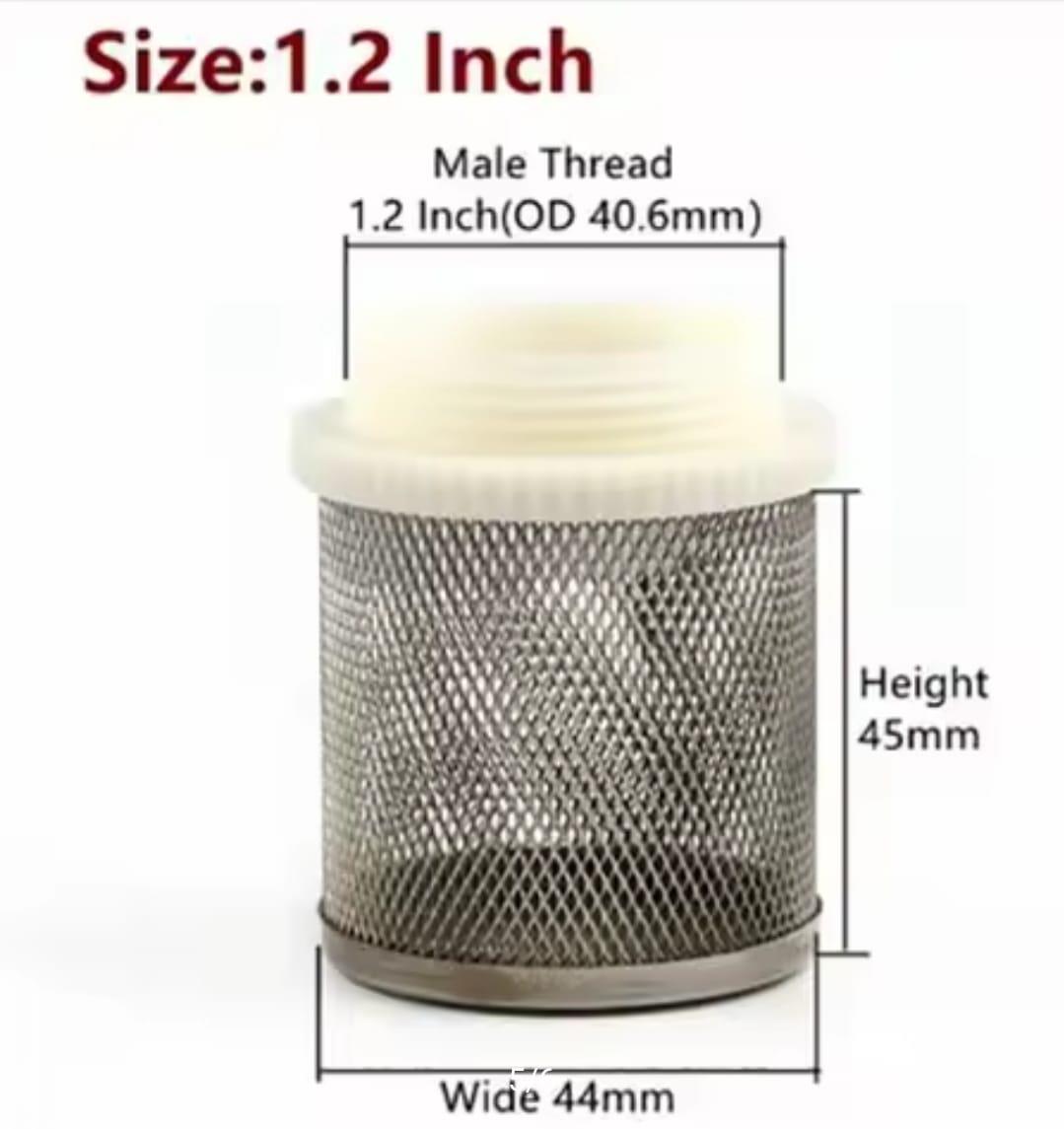 פילטר 1.2'' צול מסנן סולר נפט שמן או מים נירוסטה שאיבה למשאבות סולר חשמליות ולכל מטרה קמפינג לייף