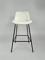 כסא בר מעוצב דגם ליסבון דמוי עור לבן