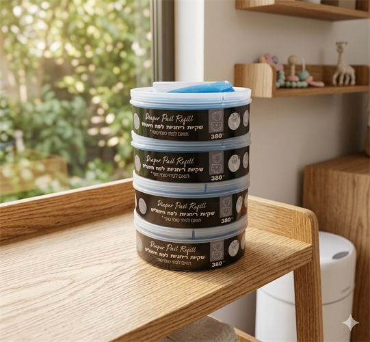 שקיות ריחניות לפח חיתולים - מארז 4 קסטות