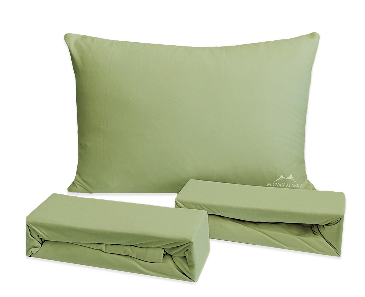 סדין ג'רסי טריקו צבע - ירוק + ציפית מתנה! ⭐מבצע ענקי⭐