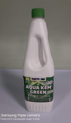 חומר לשירותים  1.5 ליטר ירוק  שירותים כימיים מנקה ומבשם אסלות ניידות  AQUA KEM GREEN