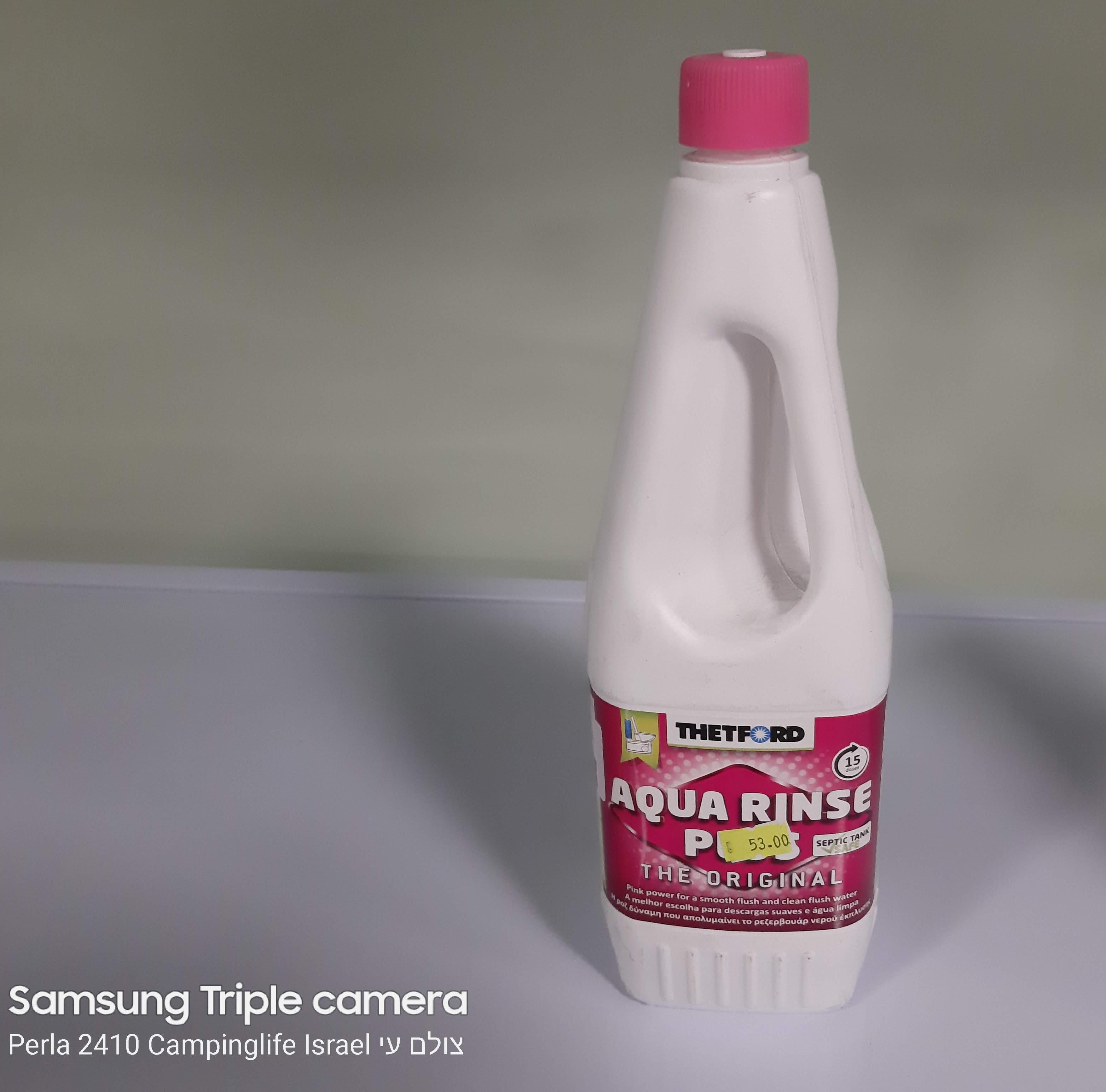 חומר לשירותים וורוד 1.5 ליטר שירותים כימיים מנקה ומבשם אסלות ניידות AQUA RINSE PLUS