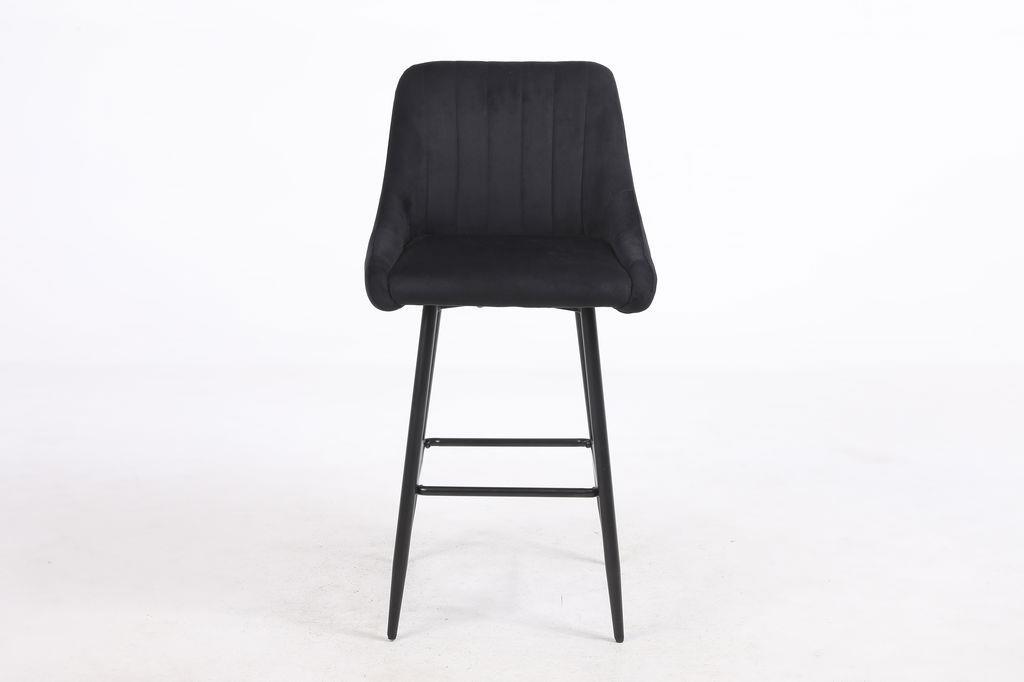 כסא בר מעוצב דגם ברצלונה בד שחור