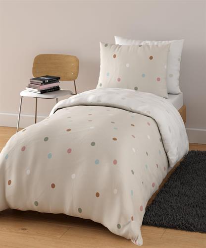 סט מצעים יחיד 100% כותנה דגם - בר ורוד