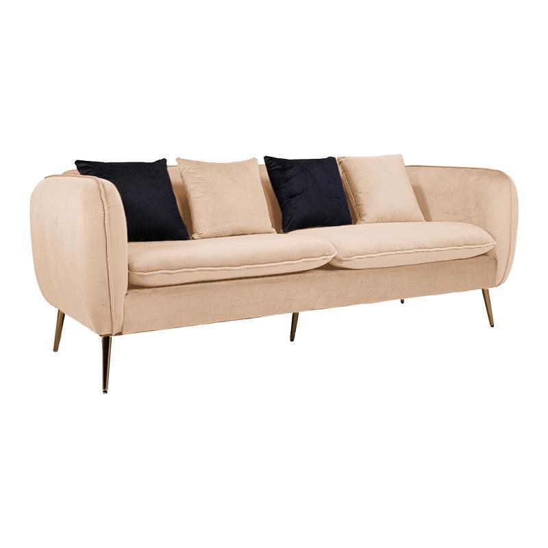 ספה תלת מושבית דגם ברצלונה צבע בז