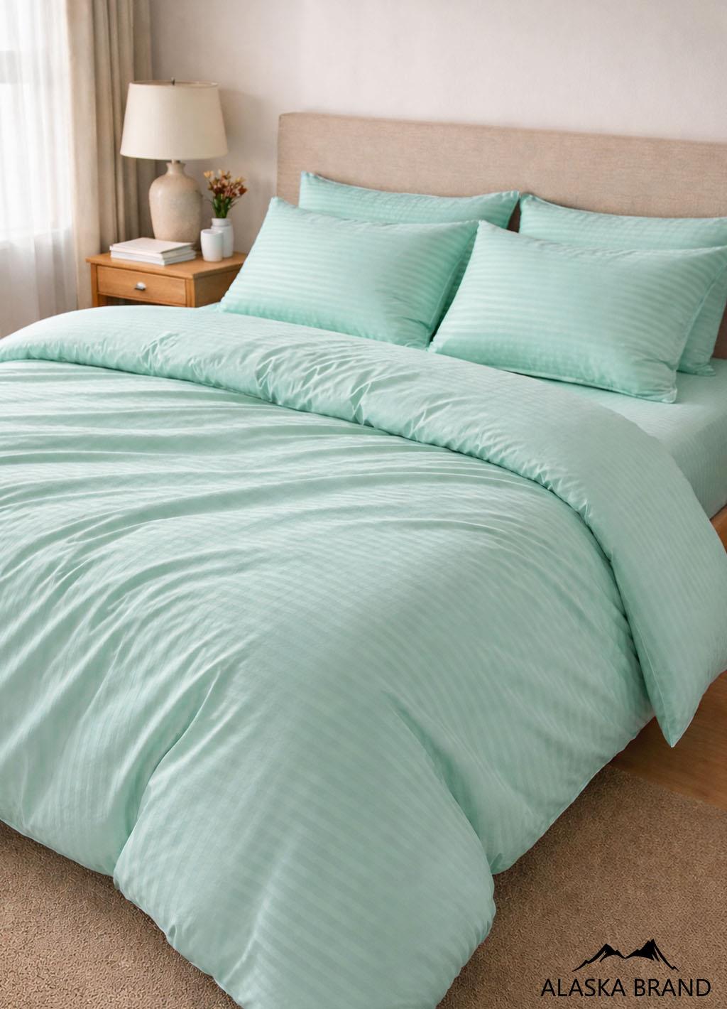 מצעי 100% כותנה מצרית אריגת סאטן 500 חוט | Satin Symphony מנטה