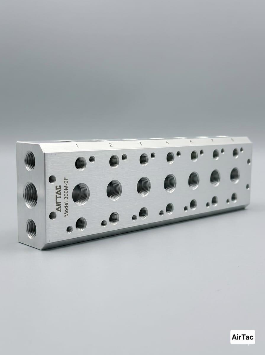 סעפת פנאומטי PNEUMATIC MANIFOLD BLOCK מבית AIR TAC דגם 300M-9F קמפינג לייף