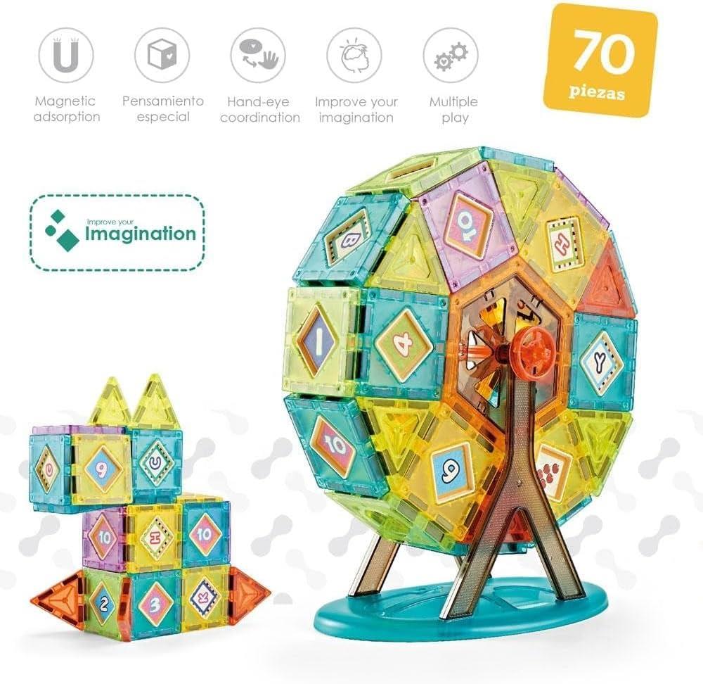 מגנטים גלגל ענק 70 חלקים