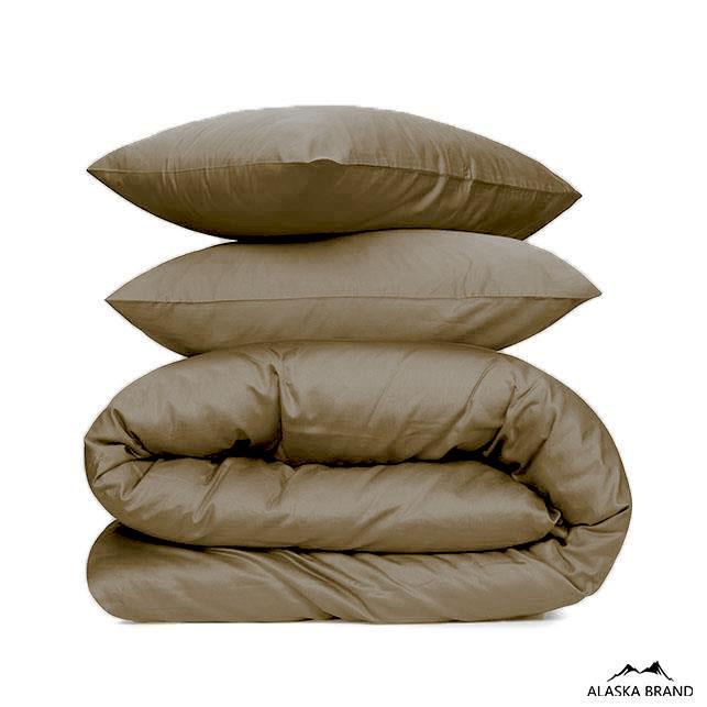 מצעי 100% כותנה מצרית אריגת סאטן 500 חוט - חום