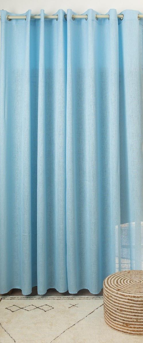 וילון דיווה חצי אטום צבע - תכלת