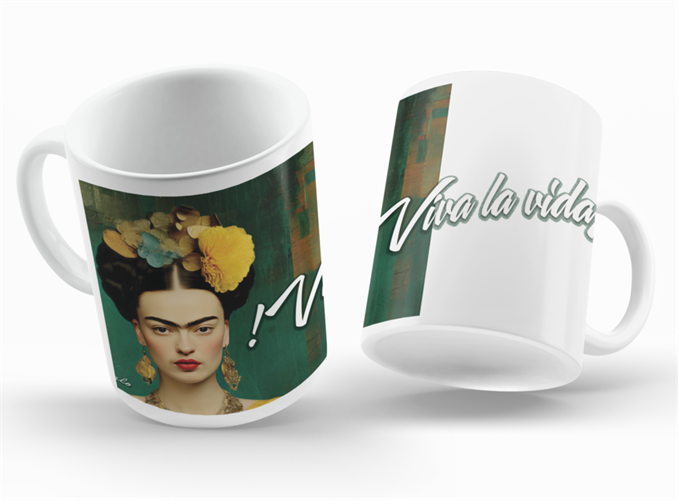 ספל פרידה קאלו, ספלים מעוצבים, מתנה מקורית, הדפסה על ספלים ספל פרידה קאלו, ספלים מעוצבים, מתנה מקורית, הדפסה על ספלים