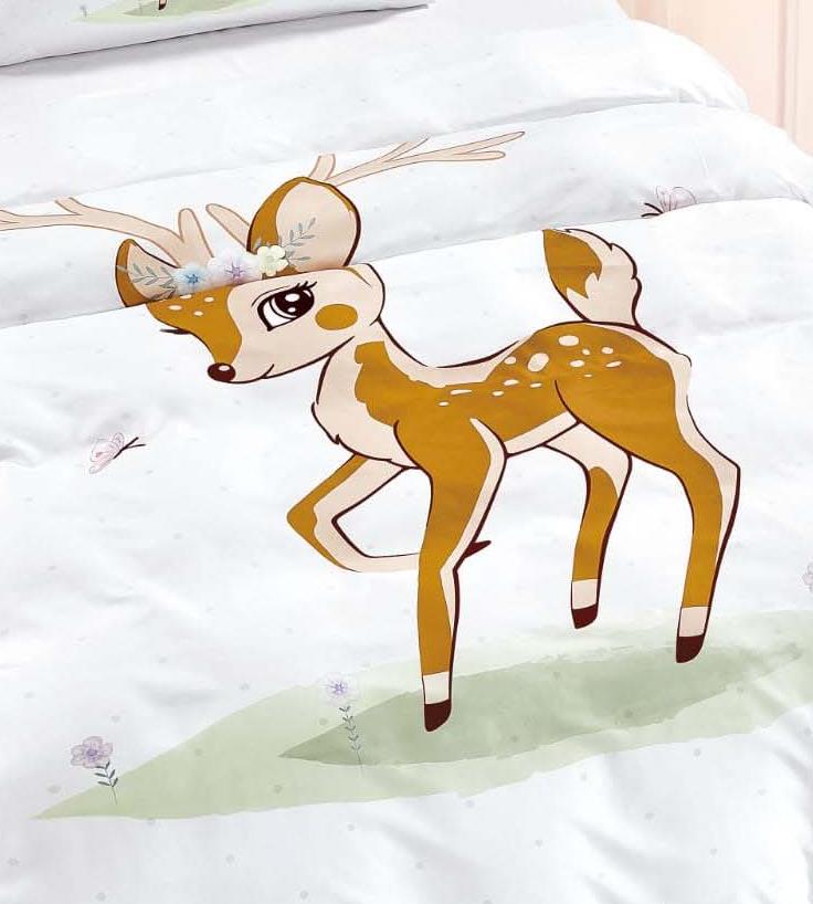 סט מצעים מותגים יחיד 100% אל קמט! דגם Bambi במבי *2 ב159 ש"ח!*