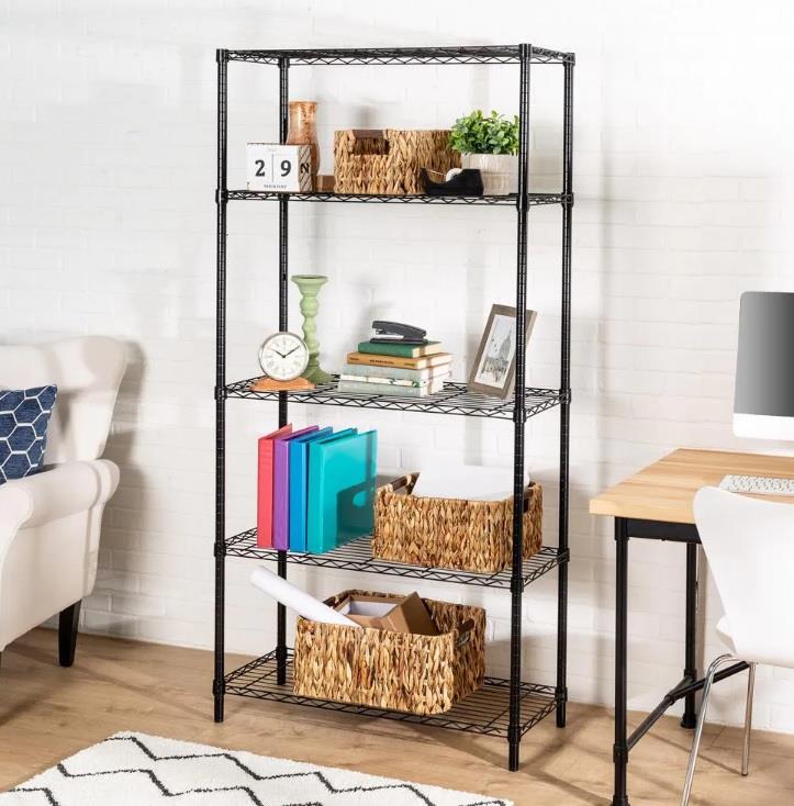 ארון שירות 5 מדפים ממתכת חזקה דגם SHF01442 העמסה עד 100 ק"ג למדף מבית