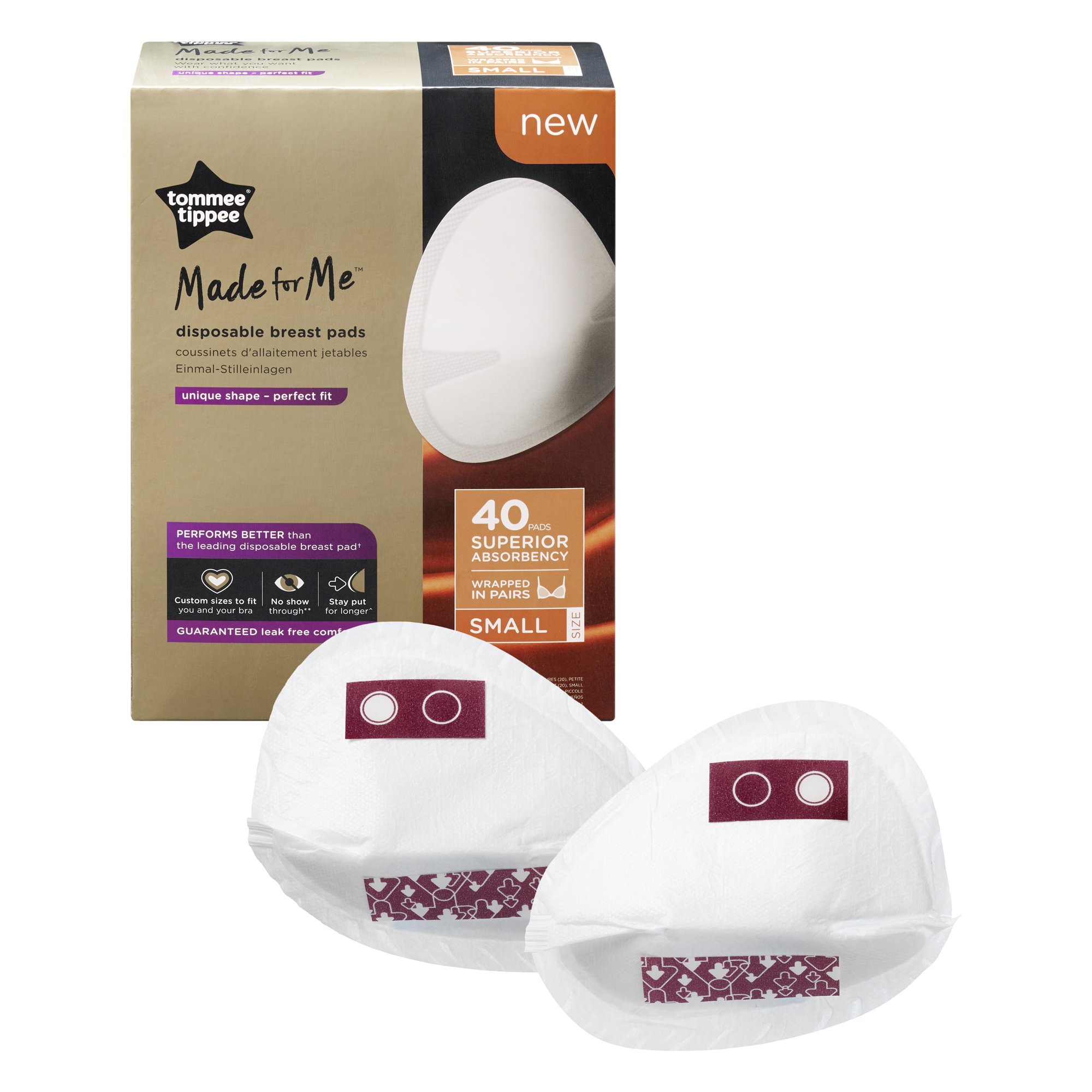 הכי טבעי רפידות הנקה מידה סמול (S) - 40 יחידות