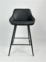 כסא בר מעוצב דגם אמילי דמוי עור שחור