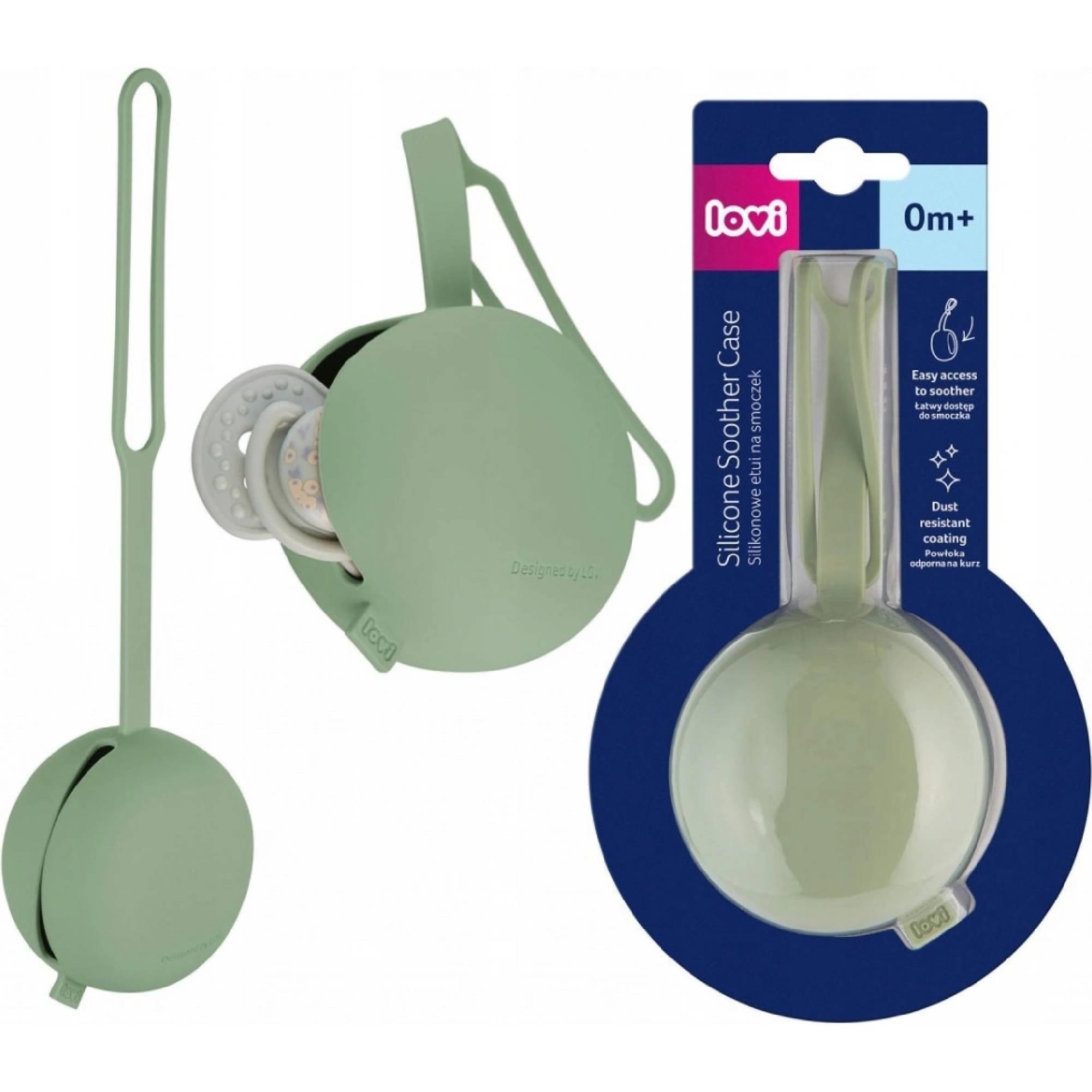 קופסת סיליקון למוצץ צבע פיסטוק