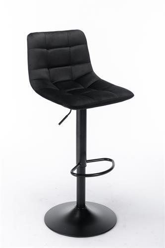 כסא בר מעוצב דגם בלגיה צבע שחור בד