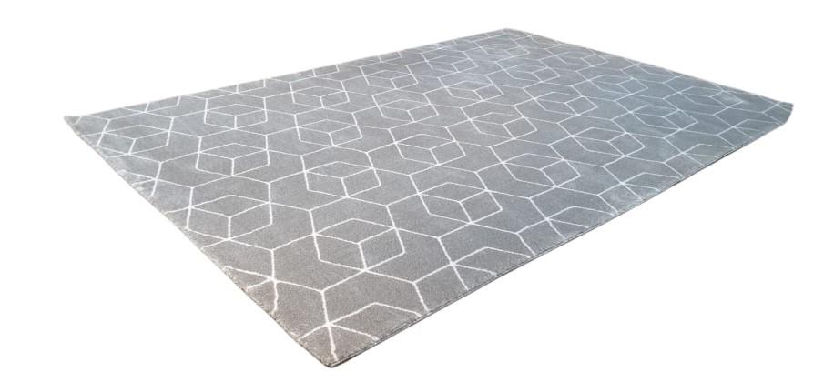 שטיח גאומטרי לבן   דגם אופוס-02